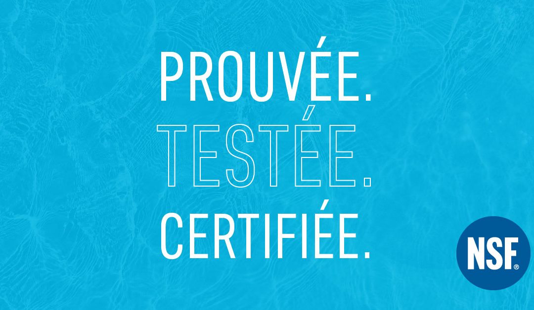 La technologie hydraulique nouvelle génération de LOGISTEC a obtenu la certification NSF 61